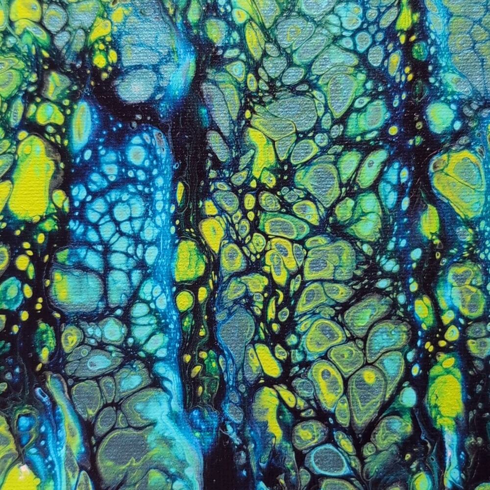 Original Handmade Acrylic Painting Abstract Canvas Art 12×12 - Picture 2 of 3